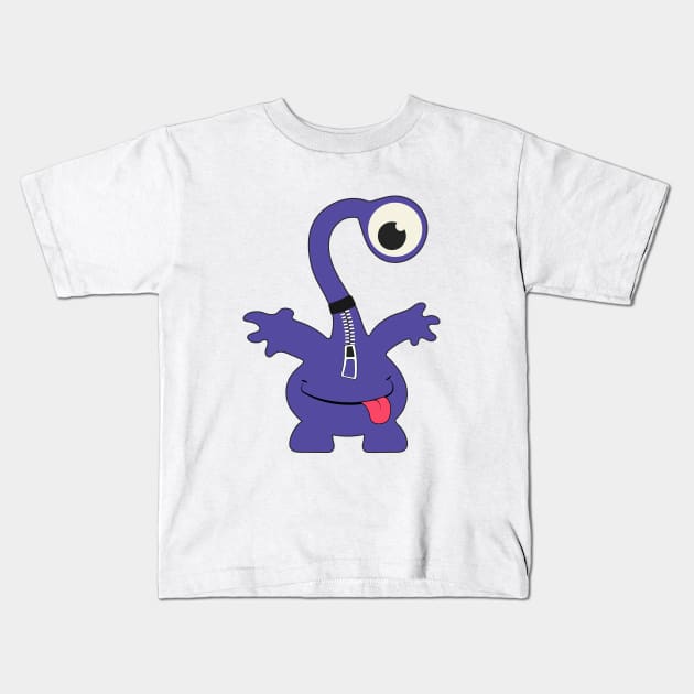 Cartoon long-necked monster Kids T-Shirt by AndreKENO